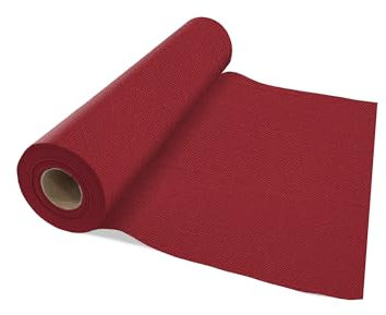 VelaHub Airlaid 20 Tischläufer, 40x120cm, 24m auf Rolle, Hochwertige, Einwegläufer, Burgundy