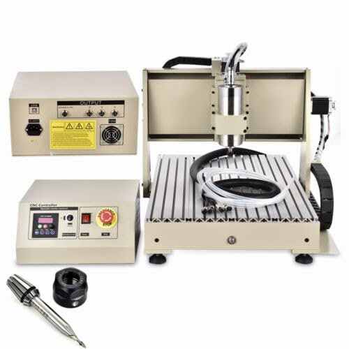 Graviermaschine für Metall 1500W VFD 3 Achse 6040 CNC Router Fräse Fräsmaschine Portalfräse Graviermaschine USB Router Graviermaschine FräSer Holzstich Acryl Gravur Aluminium