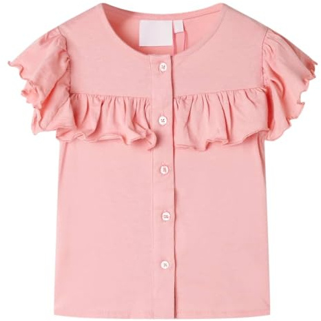 Kinder T-Shirt Kindershirt Kurzarmshirt Shirt Mädchen mit Rundhalsausschnitt