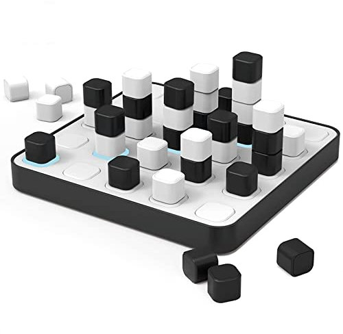Smart Four Connect, Magnetisches 3D-Vier-Gewinnt-Brettspiel, Integrierter KI-Mensch-Maschine-Kampf, Bluetooth-APP-Online-Verbindungskampf