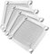 Kemcatui 4Pcs Computer Fan Filter Grills with Screws, 60mm Aluminum Frame Mesh Silver PC Dust Filter, Dustproof Cover for Computers Case
