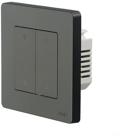 Besttoolifes Smart Dimmer Switch per ZigBee compatibile con controllo della luce 1-3 gang senza fili, dimmerabile, illuminazione per Smart Life APP telecomando vocale (1 banda grigia)