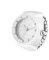 JewelryWe Fingeruhr Elastische Ringuhr Damen: Weiß Analog Quarz Fingerringuhr Edelstahl Stretchband Uhr Ring Unisex mit Zugband, Arabische Ziffernskala und Mattiert Zifferblatt