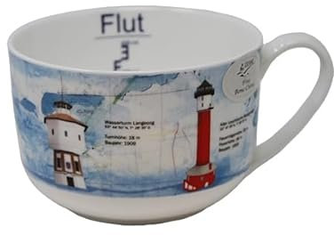 Buddel-Bini Leuchttürme Ostfriesland Jumbobecher XXL Becher groß Kaffeebecher Schüssel Schale