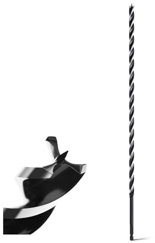 Broca para madera (12 x 460 mm, para madera blanda, madera dura con punta de centrado y vástago E 9,5)