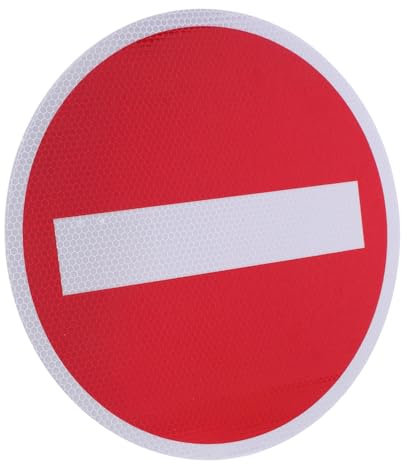 GARVALON Panneau De Sécurité Métallique Interdiction Entrée Alerte Route Signalisation De Sécurité Pour Sous-sols Et Parkings