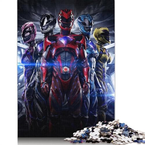 Power Rangers 300 Pieces Wooden Jigsaw Puzzles Adults Fun Home Decoration Toy Intellectual Game Stress Relief Toy Education Game Relaxation And Intelligence 300pcs (40x28cm)