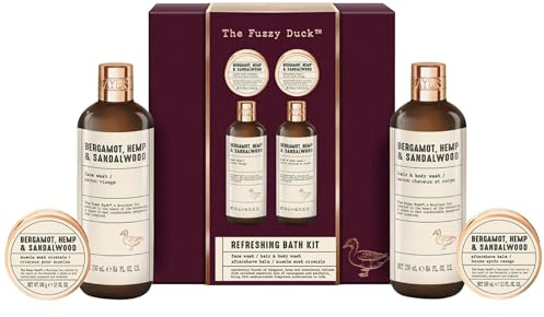 Baylis & Harding The Fuzzy Duck Bergamot, Hemp & Sandalwood Men's Refreshing Bath Kit Gift Set (Pack of 1) - Vegan Friendly