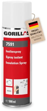 gorillas Isolierspray Weiß 500 ml – Hochdeckendes Grundierspray | Profi-Qualität – Haftverstärker für Wände und Decken - Schnell Trocknende Sperrgrundierung