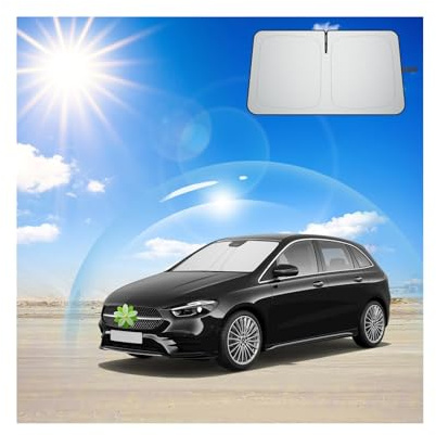 Ruiya Parasol para Parabrisas Delantero Compatible con Mercedes-Benz B-Clase W247 2020-2026, Protección Solar Anti UV y Rayos, Cubreparabrisas Plegable para Accesorios de Coche
