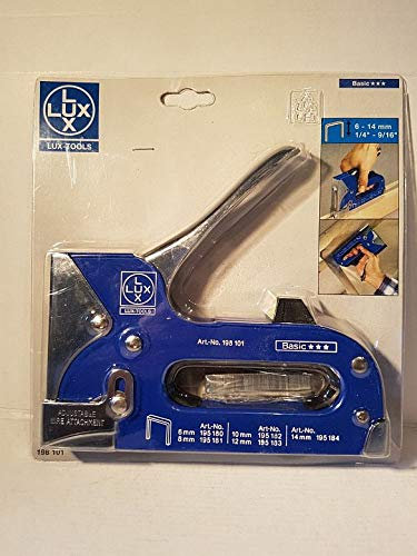 LUX 198101 Handtacker Metall Größe Flachdrahtklammern 6 - 14 mm BASIC