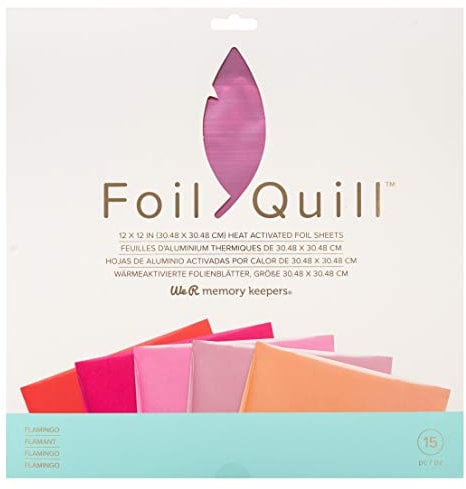 We R Memory Keepers WR661-019 Folien-Kiel, 30,5 x 30,5 cm, 15 Stück/Packung, 3 je 5, Flamingo-3 in 5 Farben, One Size