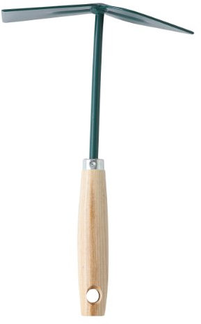 Leborgne, Petite Serfouette Panne et Langue en Bois, Couleur Verte, Outil de Jardinage Idéal pour Désherbage et Entretien des Plantes, Taille Pratique pour Un Usage Confortable et Efficace