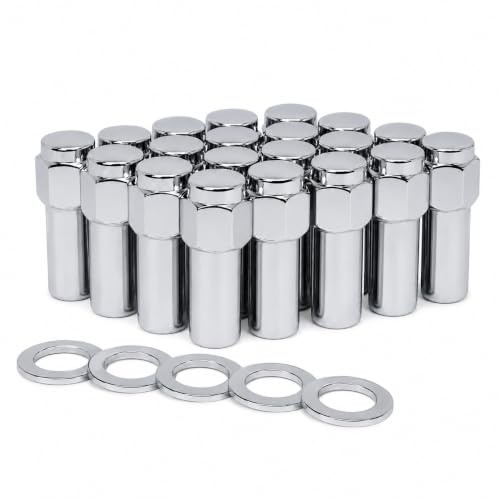 Cragar SST Mag Lug Nut 1/2-20 Left Hand with Center Washer Set of 20 Pcs