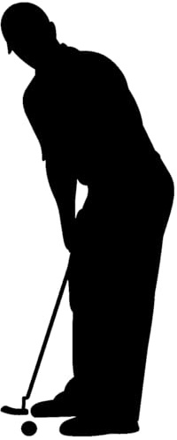 Samunshi® Autoaufkleber Golfspieler Putter Aufkleber 20 x 8cm schwarz