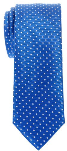 Retreez Herren Schmale Gewebte Krawatte Heutig Kleinen Punkt-Muster 5 cm - blau mit weiß punkten