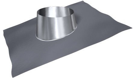 MK Schornstein, Dachdurchführung 5°-20°, Edelstahl, Bleikragen, Lochdurchmesser 180 mm (DW 100) Edelstahl glänzend Keine Farbe wählbar