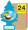 LITTLE TREES Air Freshener. Hanging Tree, 24 Count, Caribbean Colada Scent, Tropical Sunset Color