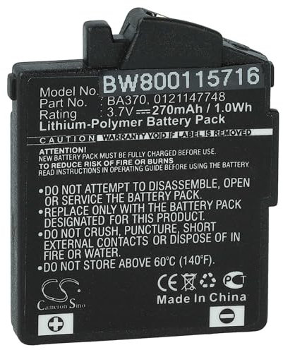 vhbw Akku kompatibel mit Sennheiser PX 210 BT, MM 400, 550 Travel, 450 Travel, PX 360 Wireless Headset Kopfhörer (270 mAh, 3,7 V, Li-Polymer)