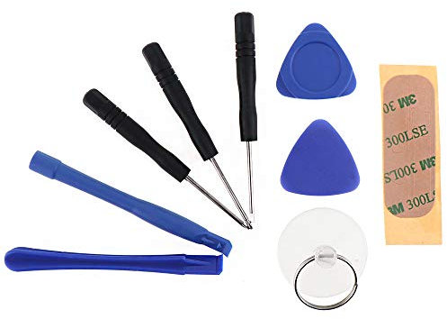 OriGlam - Kit di riparazione professionale 9 in 1, per riparazione di strumenti di apertura per telefono cellulare, set di cacciaviti di precisione per iPhone X/8/Plus, 7/7Plus, iPod, iTouch.