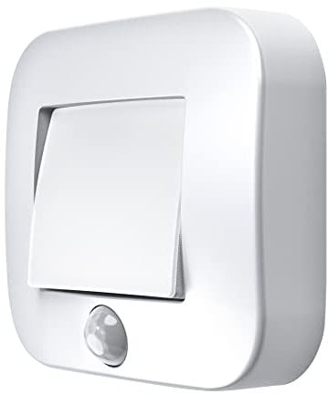 LEDVANCE LED Batteriebetriebene Leuchte, Leuchte für Innenanwendungen, Bewegungssensor, Tag-Nacht-Sensor, Kaltweiß, 84,0 mm x 73,0 mm x 22,0 mm, NIGHTLUX Hall