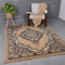 VIMODA Teppich Klassisch Orient dicht gewebt Wohnzimmer, Schlafzimmer, Küche Braun Beige, Maße:160x230 cm