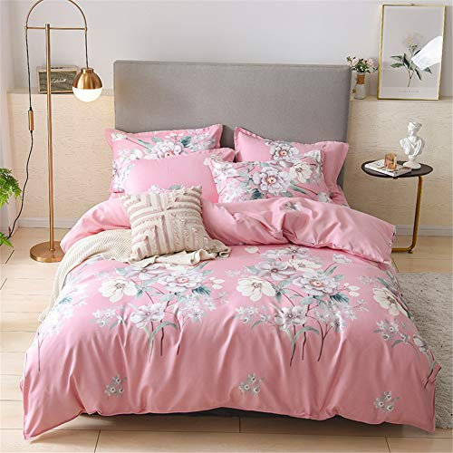WWYL Microfiber Bedding Duvet Cover and Pillowcases, Four Piece Set, Additional Soft Bedding Set, Soft Tissue Cover. (H,1.2 m Bett)