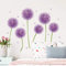 decalmile Purple Dandelion Wall Decals Allium Flower Wall Stickers Girls Bedroom Living Room TV Background Wall Art Decor (6 Flowers)