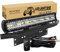 SKYWORLD 50.8 cm 420W LED Arbeitsscheinwerfer Bar 12V 24V Spot-Flood-Kombistrahl Zusatzscheinwerfer mit schwarzer Kennzeichenhalterung Rocker Switch Kabelbaum-Kit für LKW PKW ATV SUV 4x4 LKW Coche