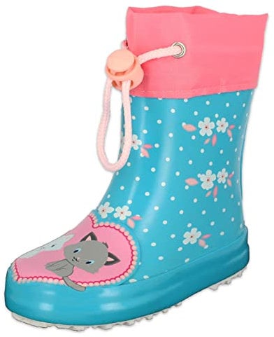 Beck Wellington Boots, Stivali in Gomma Bambina, Turchese, 24 EU
