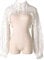 Elegtiskas Detachable Dickey Blouse False Collar Half Shirt Blouse Collar Crop Top A-White