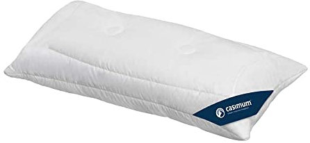 casimum 3-Kammer-Kissen, Kopfkissen 40x80 cm, 100% Kamelflaum (Außen), stützender Federnkern zur Druckentlastung, allergikerfreundlich, für Rücken- und Seitenschläfer