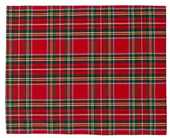 PARAMAISON Tovaglietta Americana Natalizia, Design Scozzese Rosso, Cotone Rettangolare, Natale Decorazioni Casa, Addobbi Natale per Cucina, Ottima Idea Regalo, 40x50 cm