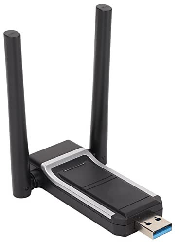 WiFi 6 Banda Dual Tarjeta de Red Inalámbrica, Plug and Play, MU MMO, Transmission Rate AX1800Mbps, 2.4G(573.5Mbps), 5G(1201Mbps), Tarjeta USB 3.0 de Red Inalámbrica Compatible con Windows 7 10 11 PC