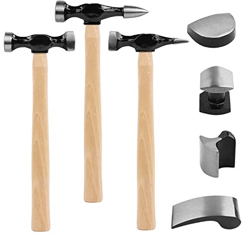 SWANLAKE 7 Piece Auto Body Repair Kit, Auto Body Tools, Auto Body Repair Tools with Carbon Steel Hammer Heads