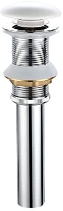 Bonde De Lavabo Pop-Up Universel,Bonde De Lavabo Sans Trop Plein,Bonde De Lavabo Pop-Up,Cache Céramique,Plein Cuivre,Bonde Bondissante,céramique Blanche B