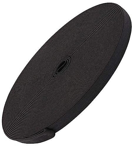 1 Stück Gummiband 1CM Breit,Gummiband Breit Zum Nähen 10 M Lang,Gummiband für Hosenbund,Hosengummi,Elastisches Polyester-Band, Elastic Band für Kleidung,Elastic Band für Haushalt DIY Handwerk-Schwarz