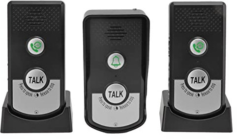 Natudeco Sonnette Vocale sans Fil Interphone USB Sonnette Longue Portée Kit De Sonnette électronique étanche Systèmes De Sécurité pour Appartement Et Villa Maison