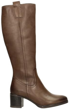 Tata Italia Stivali in vera pelle marroni con tacco largo alto 6cm BROWN 36
