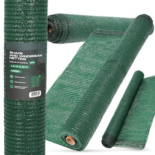 Instalguru Brise Vue Occultant 1,5m x 10m Filet d'Ombrage Jardin Balcon Rambardes Terrasse Paravent Clôture Rouleau Tissu Protection Rayons UV 55% Résistant Déchirures Vent Renforcé