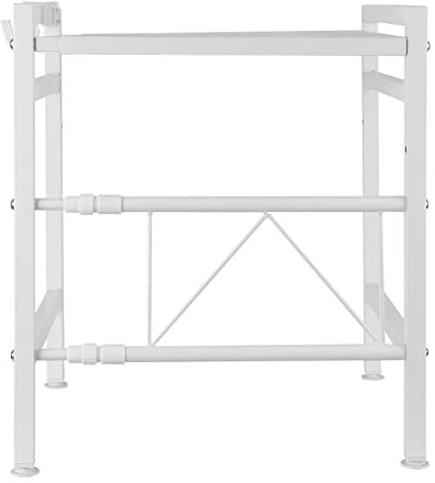 Soporte Extensible para Microondas,Soporte para Microondas, Estante de Horno para microondas para Cocina,Organizador Estanteria Cocina,Cargar los Portes 25kg40/64 * 45 * 36,5 cm-Blanco