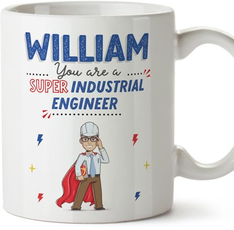MUGFFINS Tazas Personalizadas para INGENIERO INDUSTRIAL hombre - En Inglés - You are Super! - 11 oz / 330 ml - Regalo Personalizable original y divertido