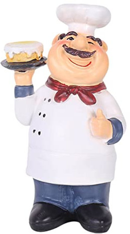 PRETYZOOM 1stück Kreative Kochfigur Aus Harz Dekoratives Küchenornament Für Bar Und Zuhause Für Tischdekoration Und Mini-skulptur Für Feinschmecker