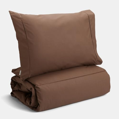 Bianca Plain Dyed Deep Taupe Bettwäsche-Set, 180 cm, 100% Perkal-Baumwolle