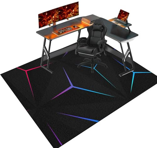 Alfombrilla para Silla de Oficina, Alfombra Silla Gaming, Alfombrilla de Protección para Suelos Duros, Protector Suelo Silla Ruedas, Protector de Silla de Escritorio, Antideslizante 70 x 100 cm