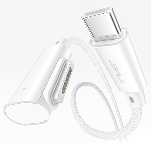 JSAUX Câble USB C vers magnétique 3 140 W 2 m à angle droit, compatible avec MacBook Air 2023/2022 (M2), MacBook Pro 2023 (M3, M2, 14-16), MacBook Pro 2021 (M1, 14-16 pouces)