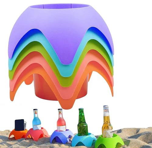 Portavasos para Bebidas de Playa, Portavasos para Bebidas de Playa, 5 portavasos de, Accesorios de Playa para Vacaciones, portavasos de, portavasos de Playa, Posavasos de de Playa