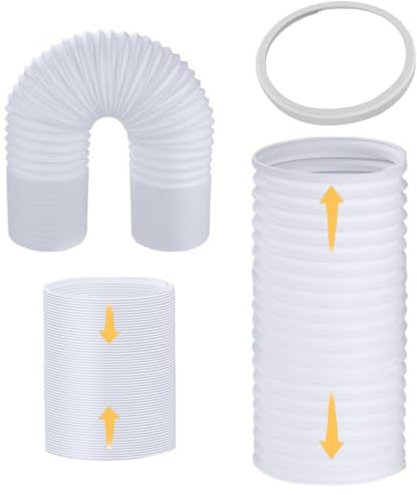 Tuyau Climatiseur Mobile, 13cm/15cm de Diamètre avec Longueur de 1,5M/2M/3M, Compatible avec Le connecteur Midea KY-25/KY-35, Compatible avec Le connecteur Haier, Compatible avec Le connecteur TCL