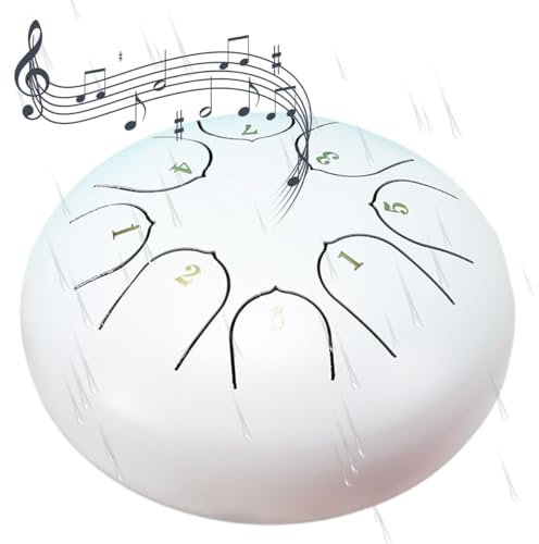 Tambor de Lluvia para Jardín Ch-akra - 6 Pulgadas, 8 Notas, Impermeable - Instrumento Musical al Aire Libre