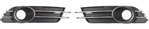 REMAZ 2 Stück ABS Auto Front Stoßstange Nebel Licht Lampe Kühlergrill Abdeckung für Audi A6 C7 2012-2015, Nebelscheinwerfer Grill Zierleiste